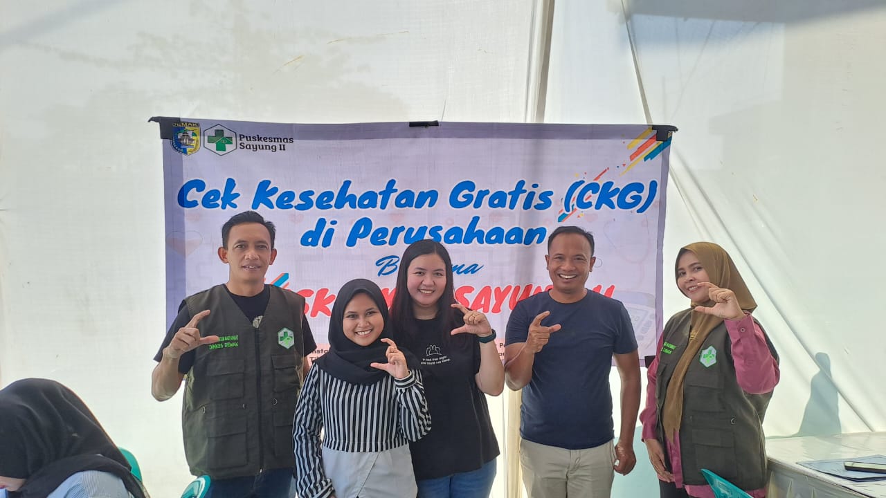 Monev Pelaksanaan Cek Kesehatan Gratis di CV. Buana Harum Kharisma Sayung, Dorong Kesehatan Karyawan